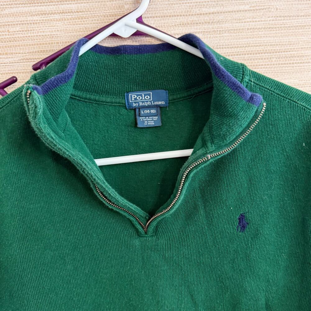 Polo by Ralph Lauren Boys 1/4 Long sleeve vintage size 14/16 L - Picture 5 of 5